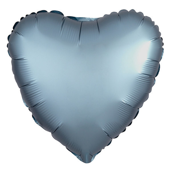 СЕРДЦЕ 18" Сатин Steel Blue