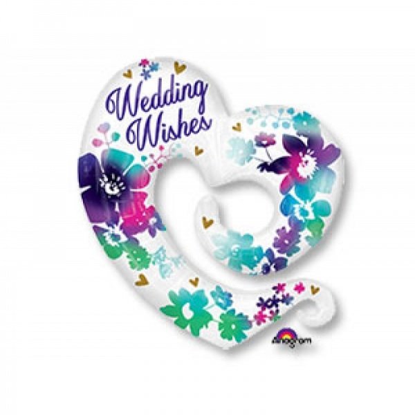 P35 Wedding wishes Сердце Цветы