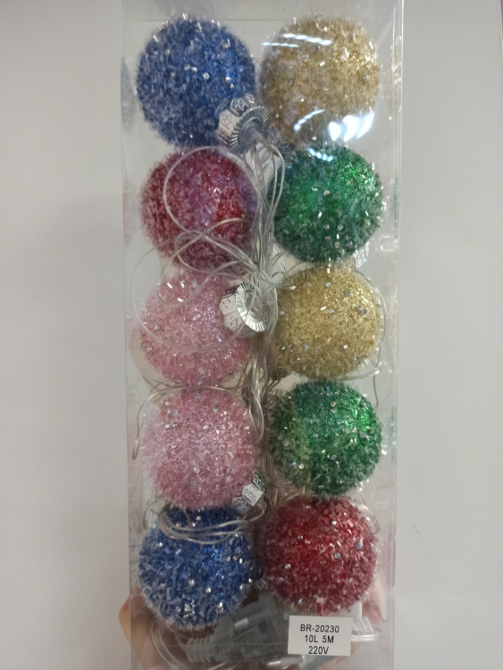 Светодиодная гирлянда Лампочки, 108 LED, 12 фигур, 8 режимов, IP 14, 1*3,5 м. Белый