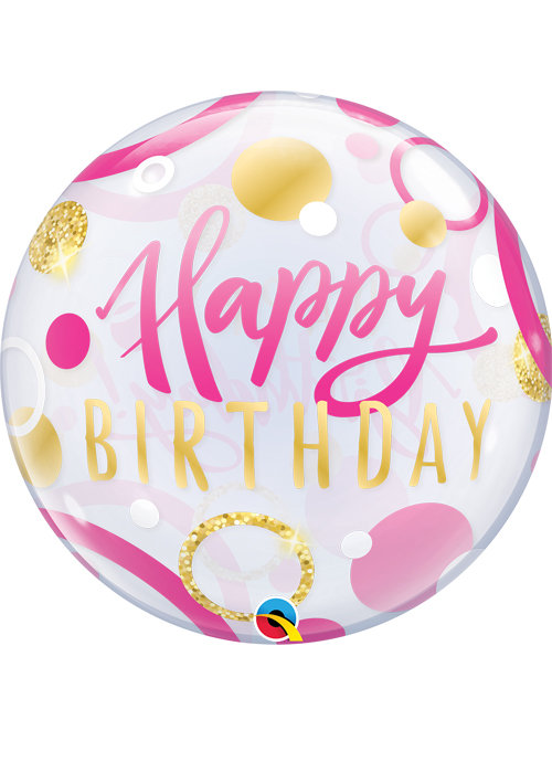 BUBBLE 22" HB Круги розово-золотые