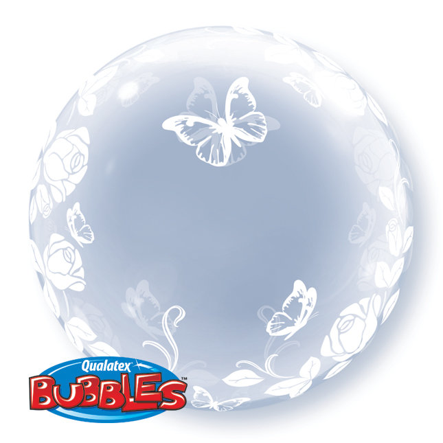 BUBBLE DECO 24" Розы изящные и бабочки