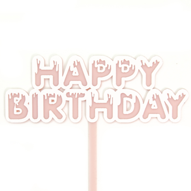 Топпер картон 13см Happy Birthday