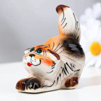 Сувенир «Котик» , трехцветный, гжель