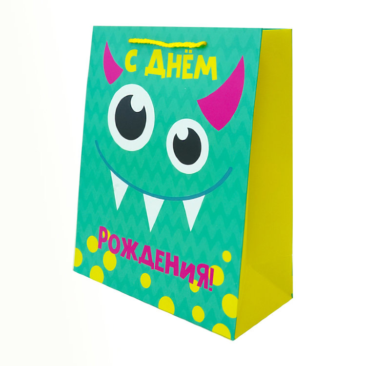 Пакет Праздничный, Красный, Металлик, 32*26*10 см