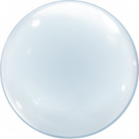 24"/ 61 см Сфера 3D, Deco Bubble (BOBO) (СИНЯЯ ПАЧКА) Прозрачный, Кристалл, 10 шт
