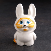 Сувенир "Котик Зайка", рыжий, фарфор, 10 см
