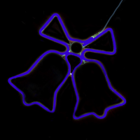 Неоновая фигура «Колокольчик», 60 × 50 см, 360 LED, 220 В, свечение синее