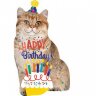 42" КОТ С ДНЕМ РОЖДЕНИЯ (HAPPY BIRTHDAY) 105СМ с гелием