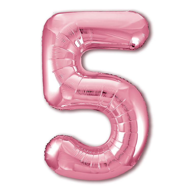 Цифра "5" Нежный розовый в упаковке