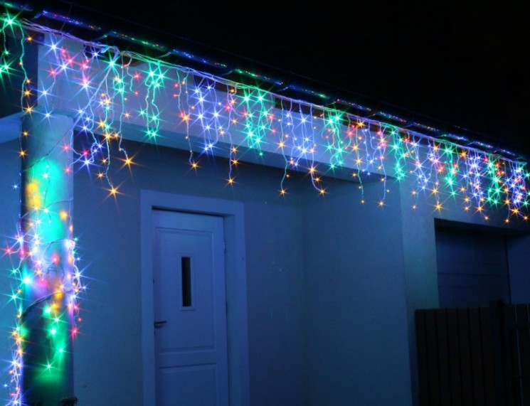 Бахрома уличная 6 м 30/50/70см, 500 LED, Мерцает, мультицвет