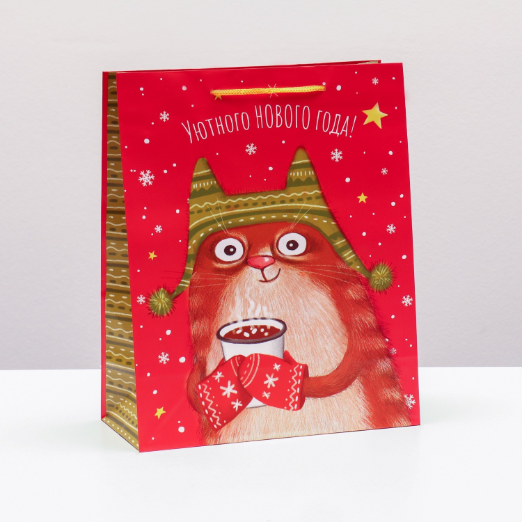 Пакет "Рыжий кот", 26 х 32 х 12 см