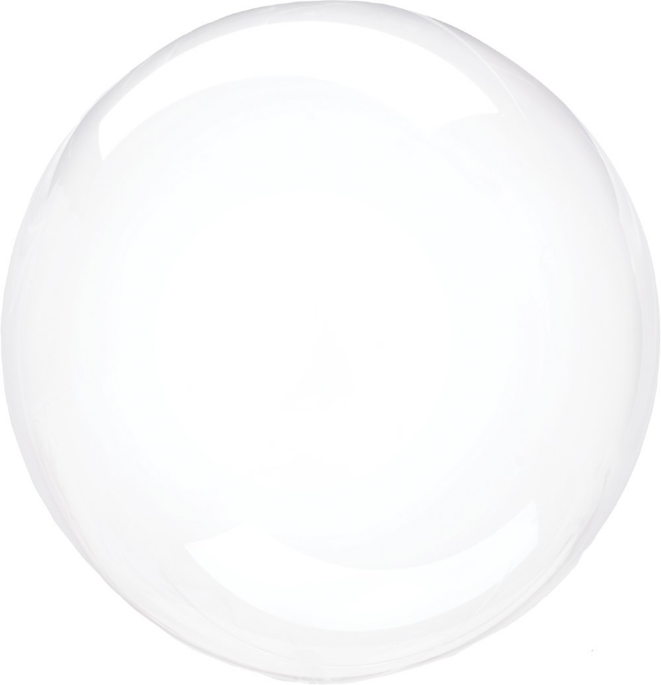 Шар (24''/61 см) Сфера, Deco Bubble (черная упаковка), Прозрачный, Кристалл, 10 шт. в уп