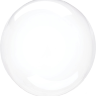 Шар (24''/61 см) Сфера, Deco Bubble (черная упаковка), Прозрачный, Кристалл, 10 шт. в уп