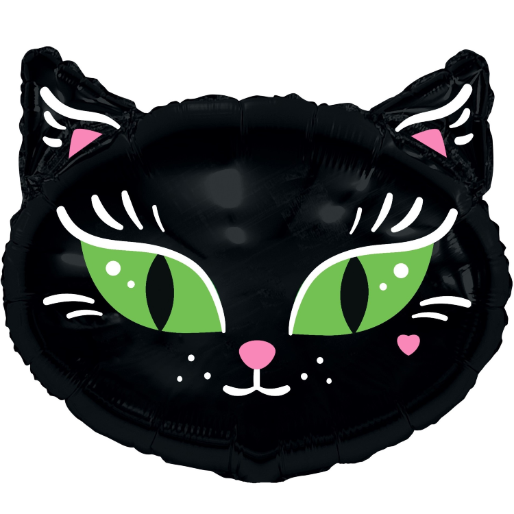 Шар 66 см. Фигура, Кошечка, Черный