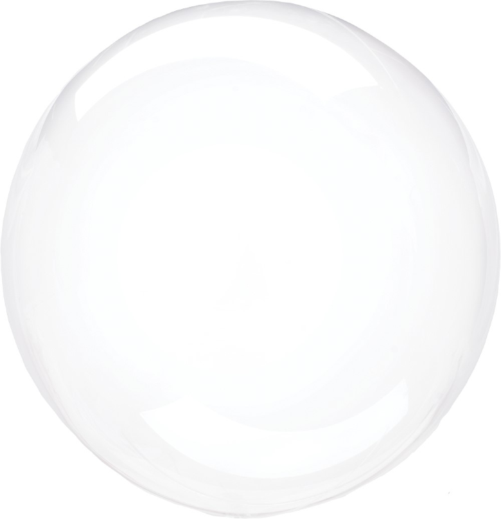 10 ШТ  Шар (36''/91 см) Deco Bubble (синяя упаковка), Прозрачный, Кристалл