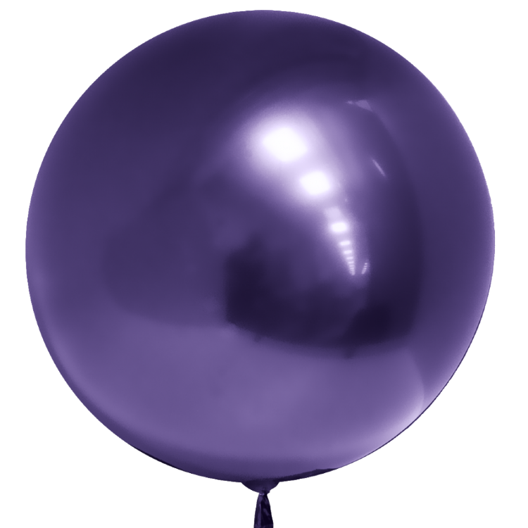 Сфера 3D, Deco Bubble, Фиолетовый, Хром, 1 шт.